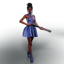 Black Girl With Shotgun