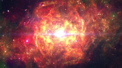 Wall Mural - scenic spiral infinite galaxy outer space travel center moving stars nebula loop animation. flying i
