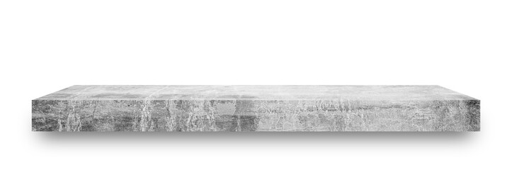 Aufkleber - Cement shelves are a classic loft style suitable for placing products, goods and have a soft shiny thin, beautiful bottom isolated on white backgrounds, With clipping paths.