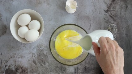 Wall Mural - Whipping Up Milk and Eggs