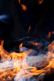 Fototapeta Miasto - blaze fire flame texture background