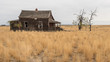 old abandoned house on prairie