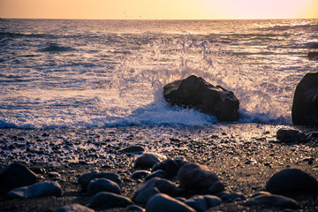 Wall Mural - sunset at the beach