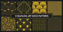 Elegant Art Deco Seamless Design Pattern Set