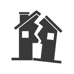 Damaged House Icon Vector