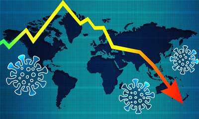 World economy crisis because of virus outbreak