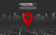 © Panithan - 3D location pin marker on city road map. Concept for GPS navigation system infographic
