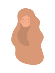 Wall Mural - Isolated avatar woman head vector design