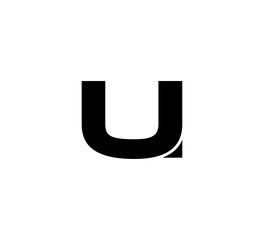 Initial 2 letter Logo Modern Simple Black UI