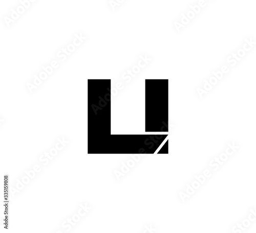 Cuadros en Lienzo Initial 2 letter Logo Modern Simple Black LI