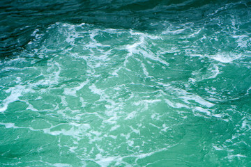  Waves on the green ocean water. Abstract nature background.