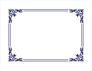 vintage frame with floral ornament