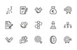 © dstarky - Simple set of business strategy modern thin line icons.