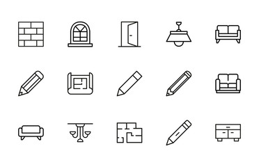 Poster - Icon set of house