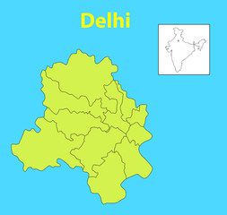  Delhi map with forest background.delhi map in 2020.