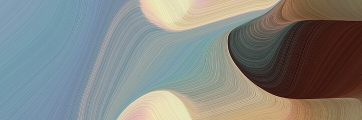 Leinwandbilder - futuristic banner with waves. modern soft curvy waves background illustration with light slate gray, very dark pink and pastel gray color