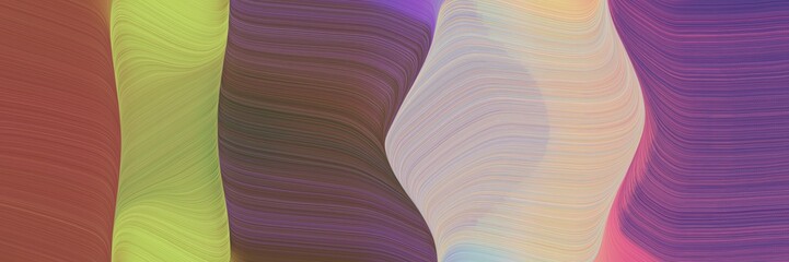 Leinwandbilder - futuristic banner background with pastel brown, tan and silver color. modern soft swirl waves background design