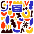 © iliveinoctober - Abstract Modern Shapes - collection. Simple geometric set with different figures. Artistic folk shapes.