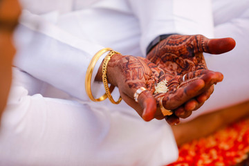 Sticker - Indian Traditional Wedding: Groom hand