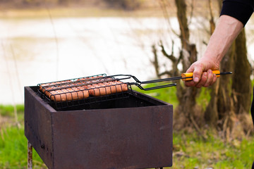 BBQ, barbecue on the nature