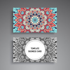 Business Card. Vintage decorative elements