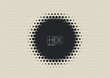 2D Abstract Geometric Wave Hex Halftone Pattern