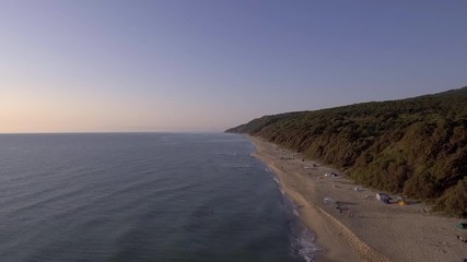 Wall Mural - Aerial view of Black Sea coast in Bulgaria.