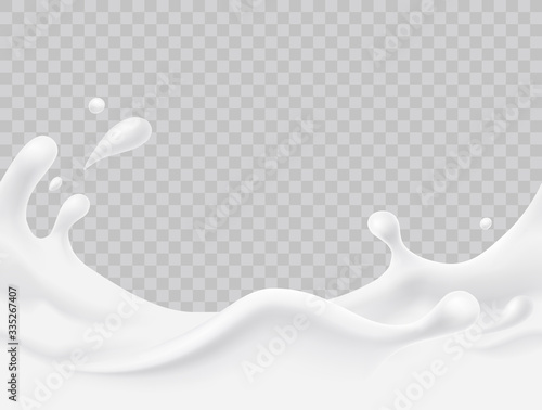 Fotografía Milk splash seamless pattern