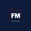 F M FM Initial logo template vector. Letter logo concept