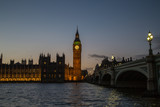 Fototapeta Big Ben - Houses of Parliament, Palace of Westminster, London, dusk
