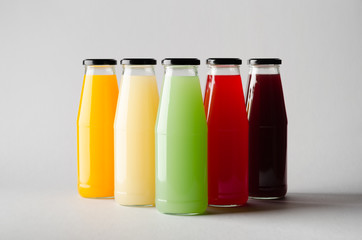 Juice Bottle Mock-Up - Multiple Bottles