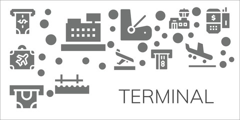 Wall Mural - terminal icon set