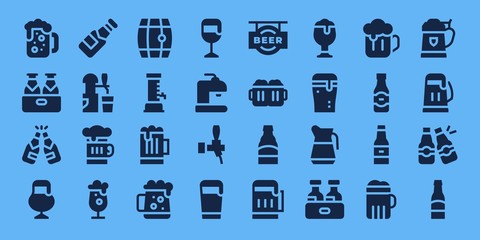 Sticker - Modern Simple Set of malt Vector filled Icons