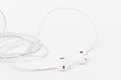 © Olga - White headphones with headset on white isolated background