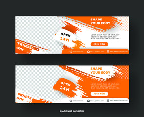 Canvas Print - Sports Banner Template, Gym Fitness, with a modern, clean design, Vector Template
