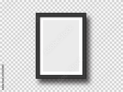 Cuadros en Lienzo Black wall picture or photograph frame mock up