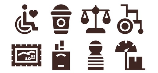 Wall Mural - law icon set