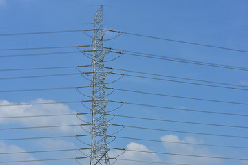 High voltage power lines, energy technology 