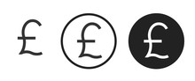 GBP Pounds Icon . Web Icon Set .vector Illustration