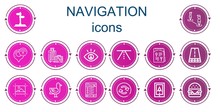 Editable 14 Navigation Icons For Web And Mobile
