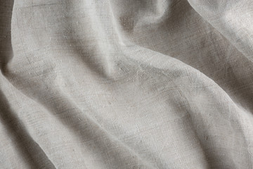 Wrinkled linen fabric background