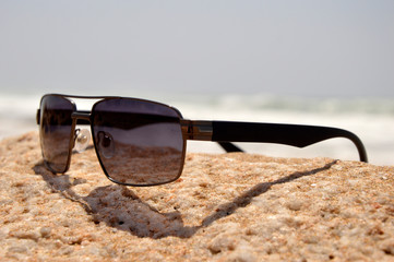 sunglasses on the beach