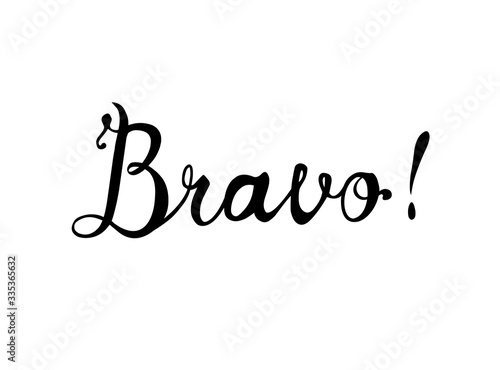 Fotomural Bravo. Word of calligrapic letters