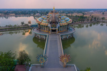 Aerial View Wat Ban Rai, Nakhon Ratchasima Province, Thailand