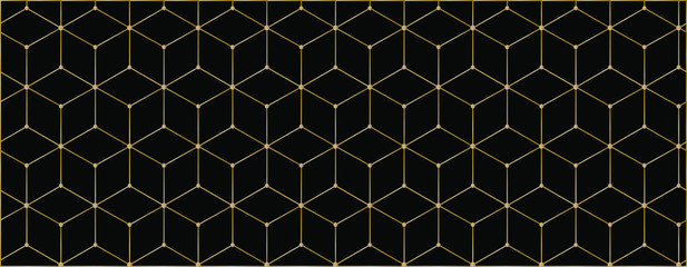 Abstract geometric background, vector illustration.
 hexagon lines pattern for banner or cover. Honeycomb cube shapes mosaic