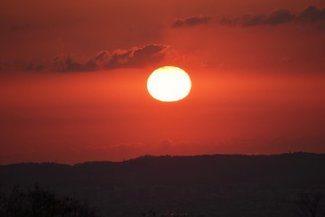 Canvas Print - Sunrise sun and clouds / background material of wonderful natural scene.