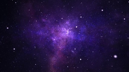 Wall Mural - flying through space passing stars. 4k motion design loop animation for science, astronomy, nebula, 