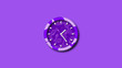 New purple 3d wall clock,counting down 3d wall clock,purple 3d wall clock