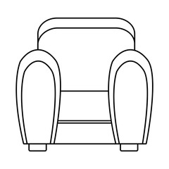 Sticker - sofa livingroom forniture isolated icon