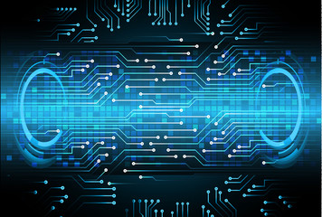 Blue cyber circuit future technology concept background
